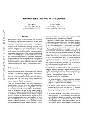 PDF Document Cover - HotPoW: Finality from Proof-of-Work Quorums - Protocol Analysis & Technical Deep Dive